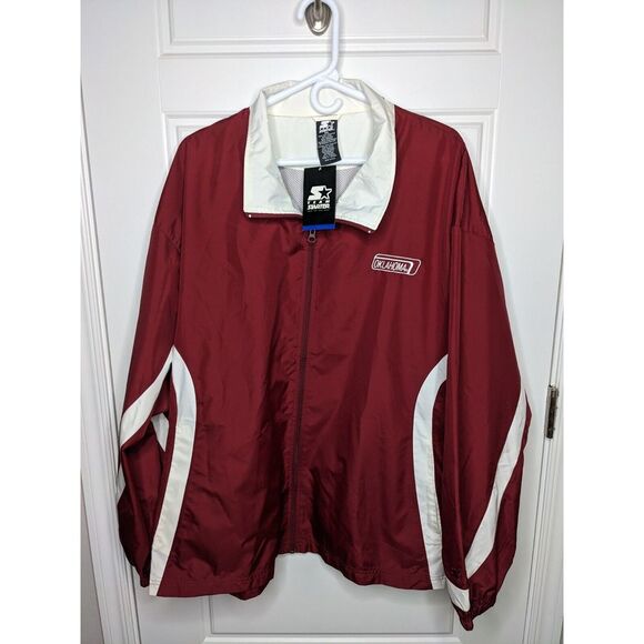 Vintage NWT Oklahoma Sooners Starter Jacket‎ Windbreaker Spellout Team Apparel - Picture 1 of 11